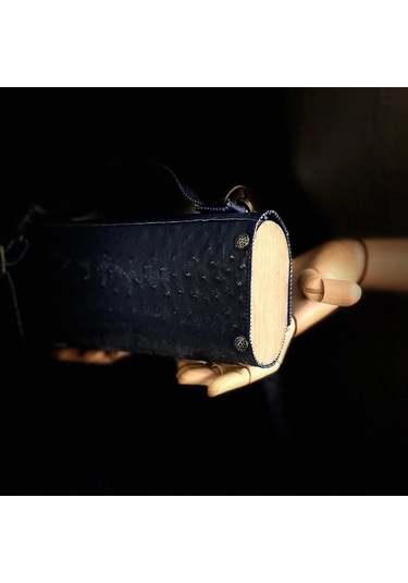 Hakiki Deri, El Yapımı Bayan Çanta, Bayan Cüzdan Larissa V36 Lacivert