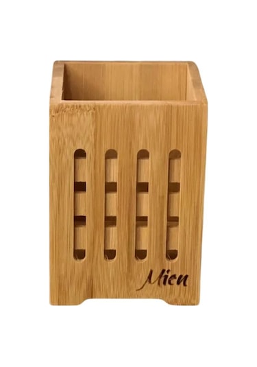 Mien Dayanıklı Bambu Delikli Kaşıklık -664