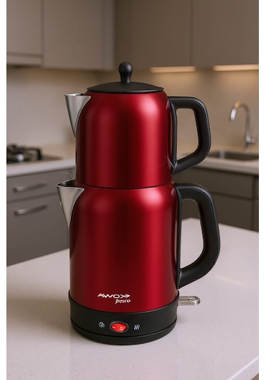 Awox Fresco 2'si 1 Arada Paslanmaz Çelik 1.7 L Çay Makinesi Su Isıtıcı