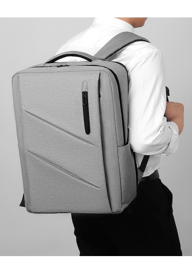 Novahub Sones Usb Şarjlı 17 Laptop Çanta, Su Geçirmez Siyah Siyah