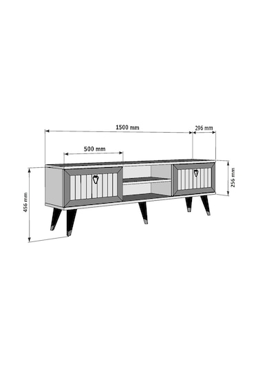 LİDYA TV STAND BEYAZ-GÜMÜŞ