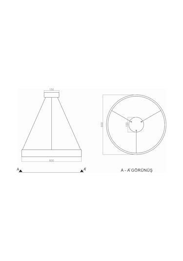 Trv61701C Pro Ø120 Cm Led Avize Sarkıt Sıebzıg
