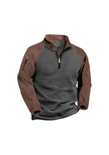 Erkekler İçin Avrupa Ve Amerikan Tarzında Üretilmiş Kalın Polar Ceket. Haki