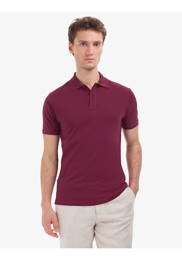 Pierre Cardin Erkek Bordo Tişört Basic 50321128-vr014