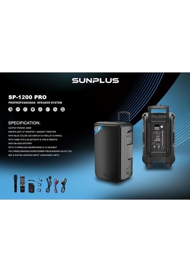 Sp-1200 Pro Bluetooth Proffessıonal Speaker System 400w-127445