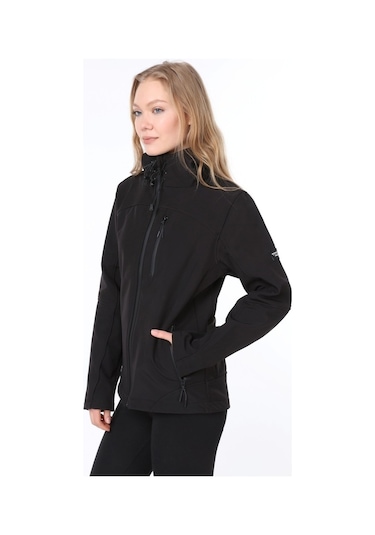 Ghassy Co.Kadın Su Rüzgar Geçirmez Softshell Mavi Spor Mont 500518795