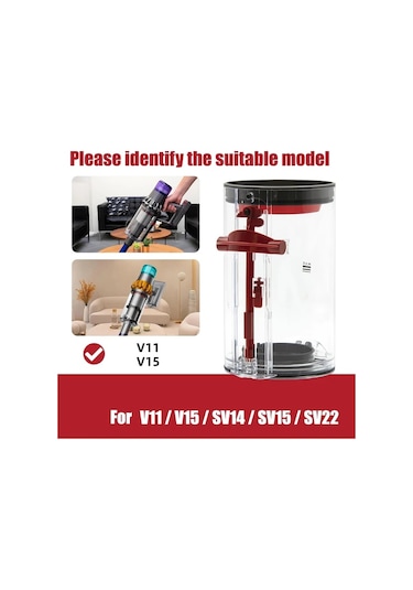 Motion003 Hepa Filtreli V11 V15 Sv14 Sv22 Supurgeler İcin Uygun 345g Plastik Yedek Toz Kovasi