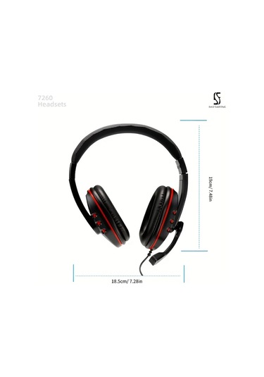 Oldfriend Siyah Kırmızı 7260 Kulaküstü Kulaklık Mikrofonlu Ps5 Xbox Pc İçin