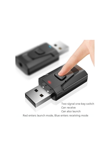 Yunboo T7 Bluetooth 5.0 Usb Verici-alıcı, 4'ü 1 Ses Adaptörü, Araç İçin Konuşma Fonksiyonlu, Ses Aktarımı Ve Alımı