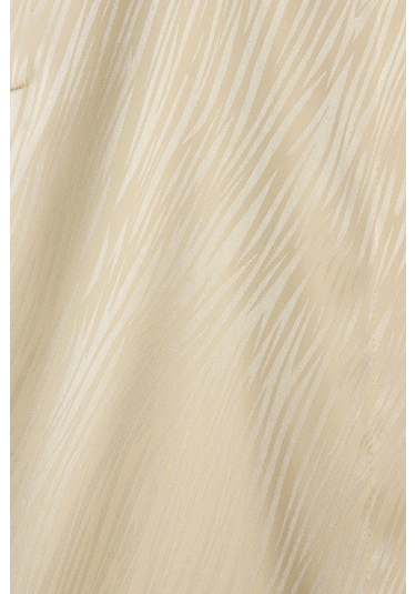 Sateen Zebra Desenli Gömlek - Gold-137390 Altın
