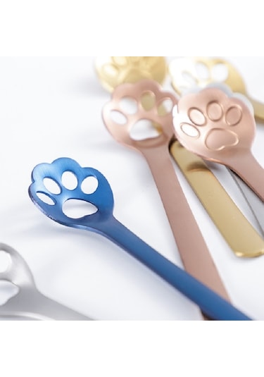 Yaratıcı Paslanmaz Çelik Kedi Pençesi Kahve Kaşığı