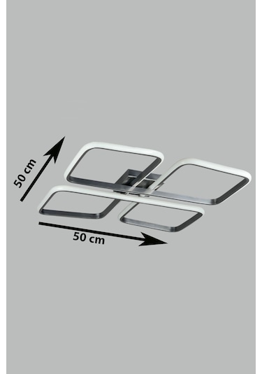 Specula Gri Renk Beyaz Ledli - Mutfak - Salon Led Avize Gri