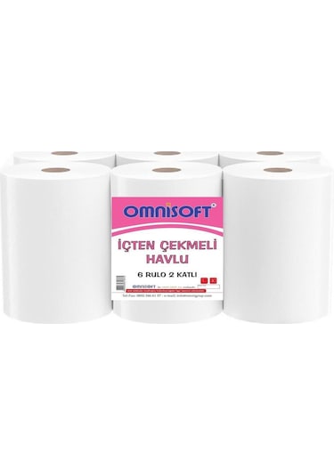 Omnisoft İçten Çekmeli Kağıt Havlu 6 Rulo 2.5 KG