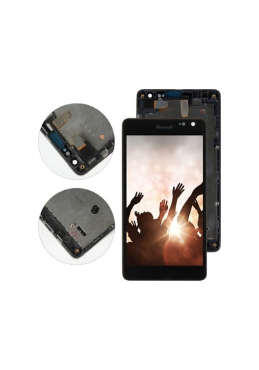 Nokia Lumia 535 Lcd Ekran Dokunmatik Siyah Çıtalı