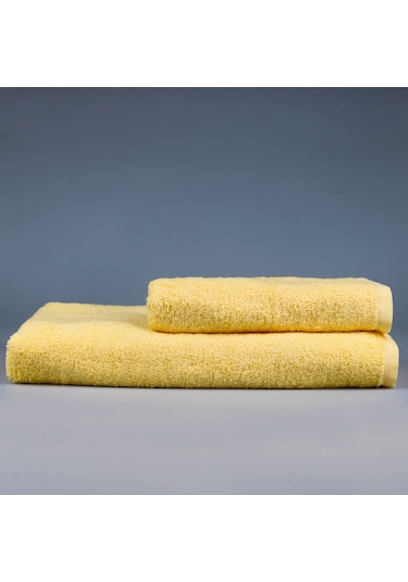 Banyo Havlu Takımı 50 X 90 Cm Ve 90 X 150 Cm %100 Pamuk Sarı