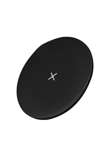 15w Hızlı Şarjlı Kablosuz Şarj Cihazı - İnce Tasarım, Type-c Girişli Siyah