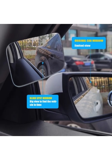 1 Adet İç Evrensel Araba İç Kör Nokta Aynası Geniş Açılı 360 Ayarlanabilir Hd Dışbükey Dikiz Aynası Araba Yardımcı Park Aynaları