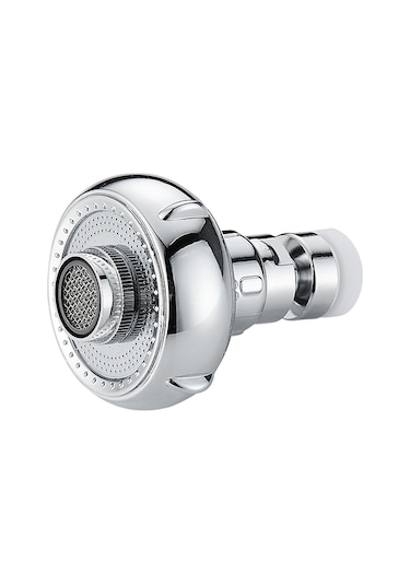 Pazly--360 Dönebilen Musluk Başlı Musluk Su Musluğu Genişletici Gümüş