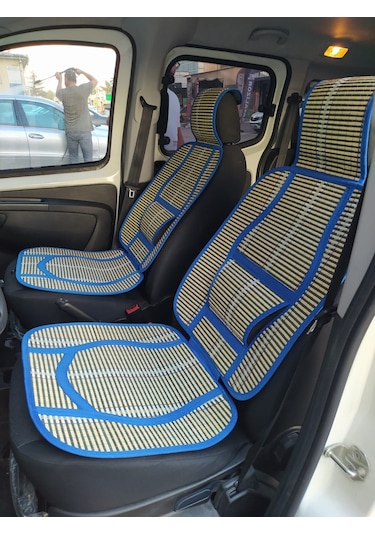 Oto Hasır Bambu Minder Ön İkili Takım Bel Destekli Terletmez Wf-1021-1