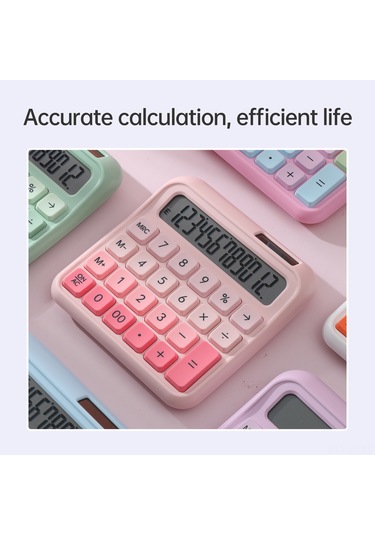 Singree Yeşil Güneş Paneli Ve Çift Kaynaklı Renkli Bantlı Hesap Makinesi - Aaa Pil Dahil Değil Dx-2289 Yeşil