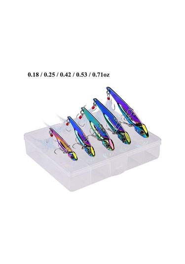 Ganzhoushop Spinner Metal Lures, Kaşık Balıkçılık Av Malzemeleri, Yüksek Kaliteli Balıkçılık Olta Adet 5 Cg