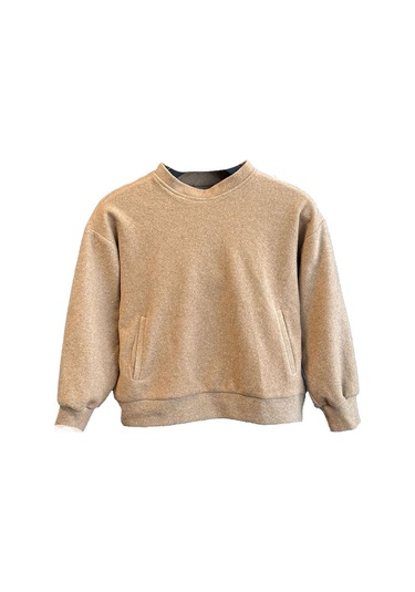Soultextile Unisex Çocuk Kapşonlu Sweatshirt Camel
