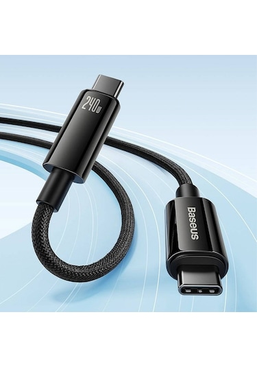 Baseus Tungsten Gold 240w Type-c To Type-c Hızlı Data Şarj Kablo