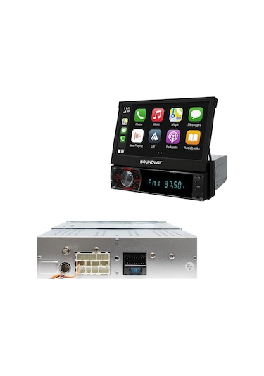 Soundway Sw-10600 Android İndash Teyp 7 İnç 2+64gb Android 14 Bt Usb Sd Hd Fm Mirrorlink Carplay