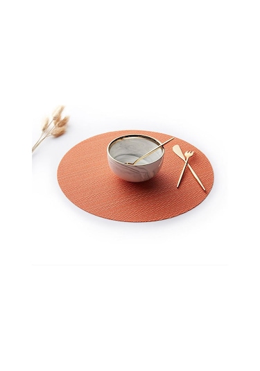 Yeşil 4 Adet Kaymaz Yuvarlak Pvc Placemats Isı Yalıtım Mat Batı İskandinav Tarzı Yemek Paspasları Masa Mat Ev Otel Restoran Dekoru Yeşil