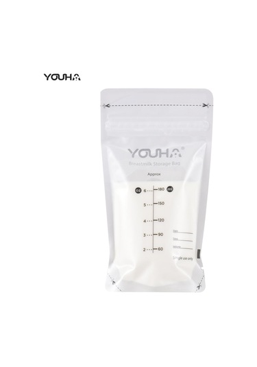 Youha Anne Sütü Saklama Torbaları Emzirme İçin Süt Saklama Torbaları 180ml/6oz Kapasiteli Önceden Sterilize Edilmiş 50