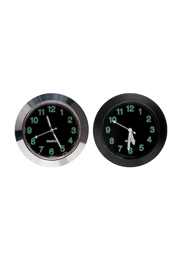 Araba Saati Gece Lambası Elektronik Saat Araba Dekorasyon Siyah