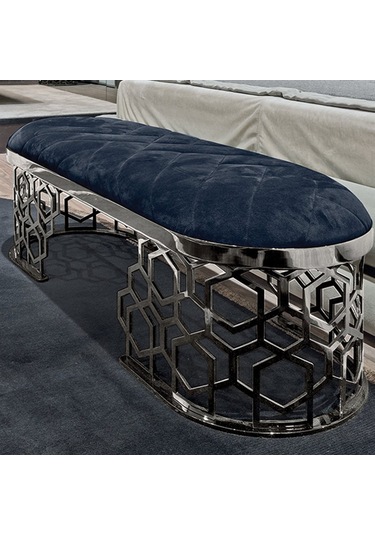 Siyal Metal Krom Puf Bench