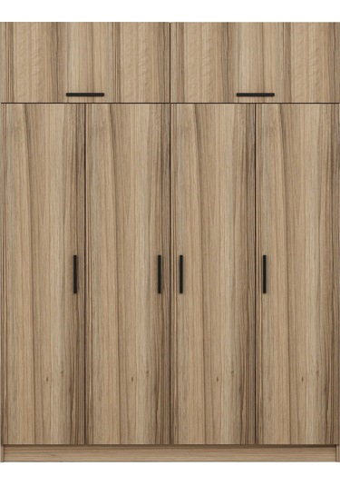 Minar Kale 4 Kapaklı 2 Ç Dolap Ve Yüklük Dore 255cm Ceviz