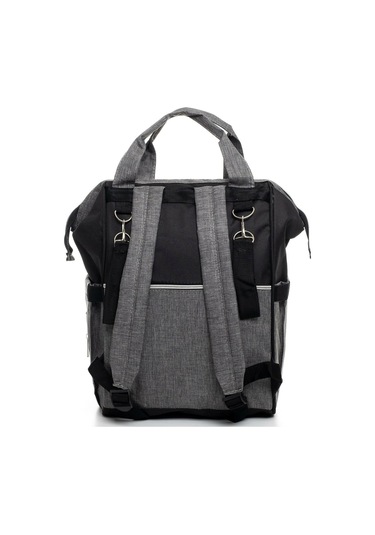 U.S.F Lüx Fonksiyonel Anne Bebek Bakım Sırt Çantası Açık Gri - Siyah