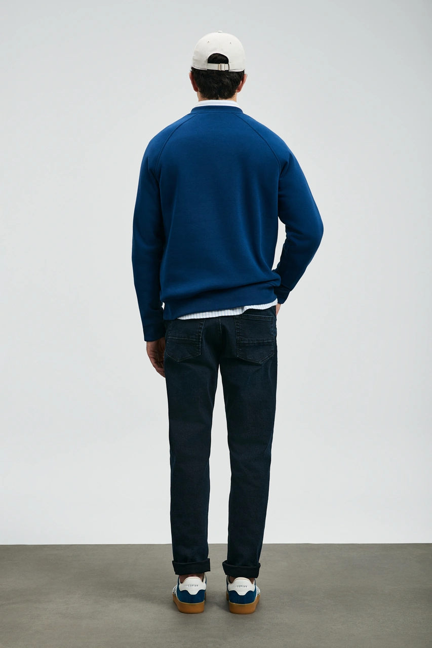 Lufian Andrea Spor Jean Erkek Pantolon Slim Fit Mavi Mavi 112200235100300 Mavi