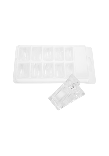 100 Adet Farklı Boyutlarda Hızlı Yapım Sahte Tırnak Uçları Tırnak Sabitleme Klipsi Tırnak Sanatı Seti