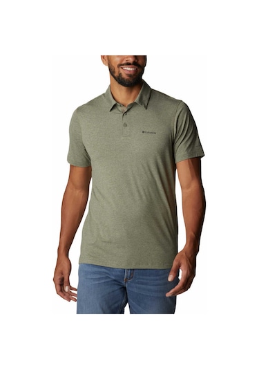 Columbia Tech Trail Erkek Kısa Kollu Polo T-Shirt Yeşil Çağla Yeşili