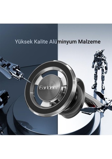 Eh213 Izgara Klipsli Manyetik Mıknatıslı Magsafe Araç İçi Telefon Tutucu Siyah