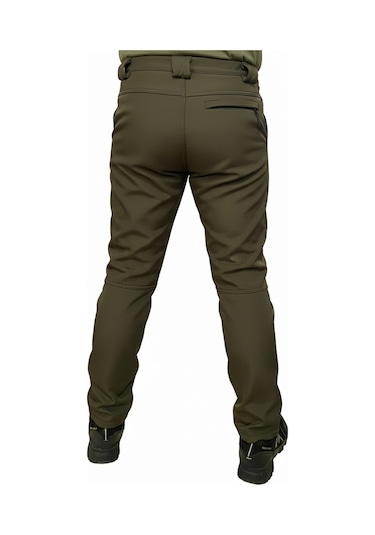 Mysia Outdoor Koyu Haki Soft Shell Pantolon İçi Polarlı Haki