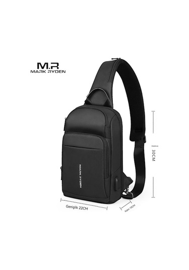 Mark Ryden Erkek Usb Çok Fonksiyonlu Tote Çanta. Siyah