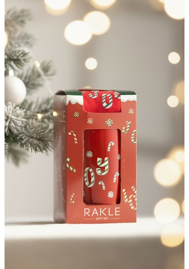Christmas Joy Çoraplı Hediye Seti Kırmızı 400 Cc Renkli