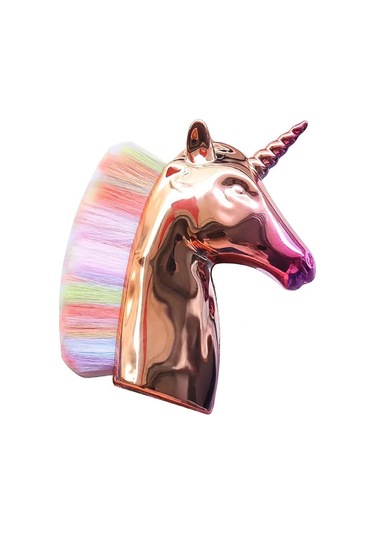 Caş Dekorasyon Altın Renk Unicorn Allık Fırçası Makyaj Fırçası