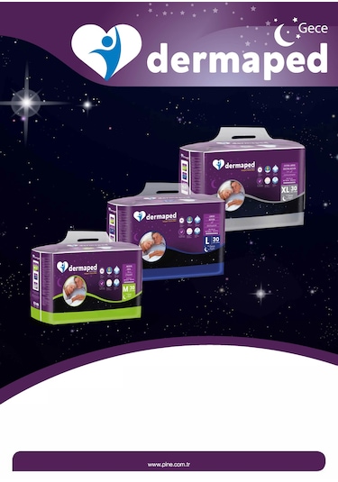 Dermaped Gece Bel Bantlı Yetişkin Hasta Bezi 120-170 CM XL 30'lu