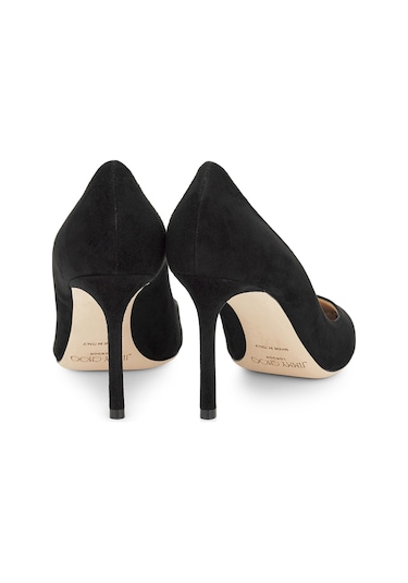 Jimmy Choo Zarif Süet Topuklu Ayakkabı - 85 Mm Siyah