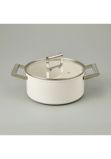 Arow Monza 9 Parça Tencere Seti - Krem Krem