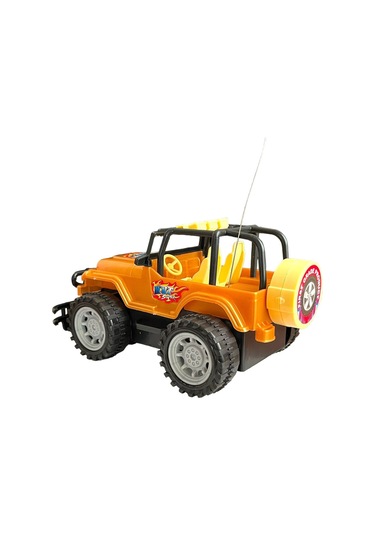 Çocuk Safari Arazi Aracı Uzaktan Kumandalı Yarım Fonksiyon Ileri Geri Oyuncak Jeep Jip Araba - Kahverengi