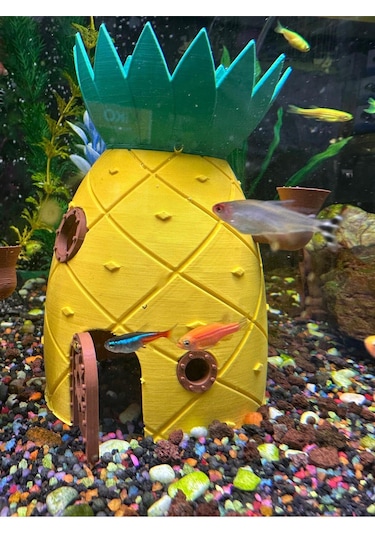 Ananas Ev Akvaryum Dekor Balık Saklanma Alanı