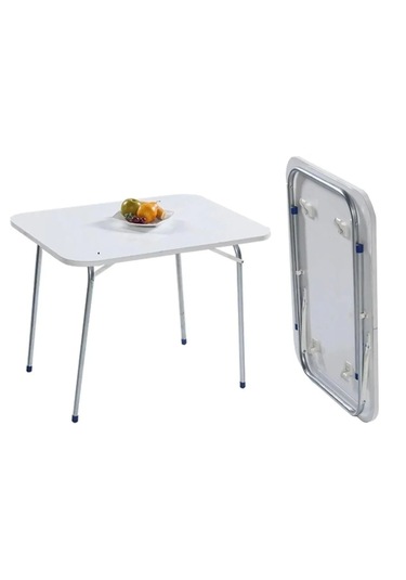 Eliosa Katlanır Masa 60x45 Cm Kamp Piknik Bahçe Masası Kamp Masas Beyaz