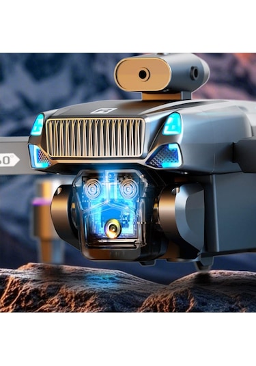 D9 Drone,fırçasız Motorlu,90 Elektrikli Kamera, Tek Tuş Kalkış İniş Led Işıklı 4k Akıllı Drone-1475