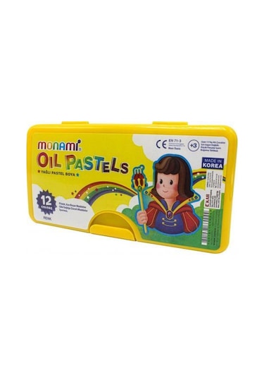 Monami Pastel Boya 12 Renk Plastik Kutulu